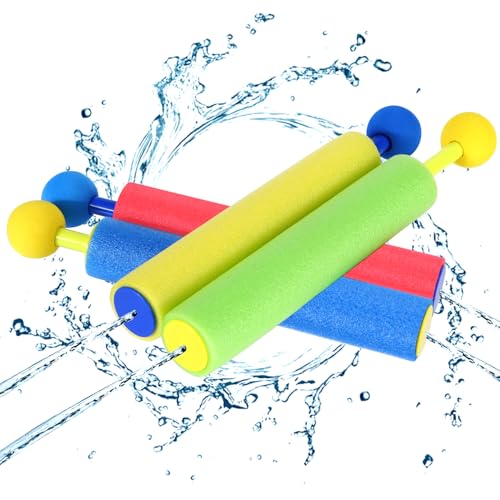 4 Pezzi Pistole ad Acqua Schiuma per Bambini | Giocattoli Acquatici Estivi per Piscina, Spiaggia e Giardino | Bambini Pistola ad Acqua 3-12 Anni