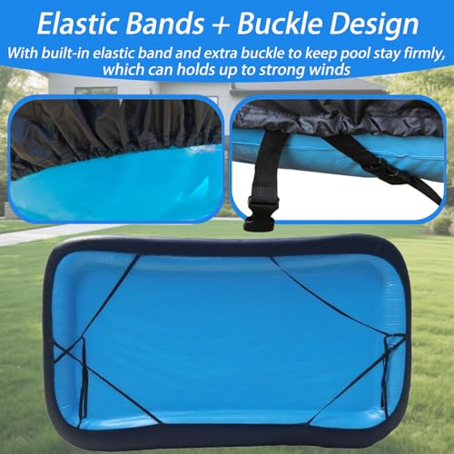 Cobertor rectangular para piscina inflable 130 x 84 pulg miniatura 2