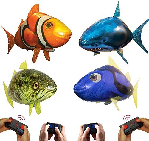 air swimmers flying fish shark box Amazon.com: Air Swimmers AquAIRium 4-Pack: Flying Shark, Clownfish, Regal  Tang, and Bass Fish : Toys & Games