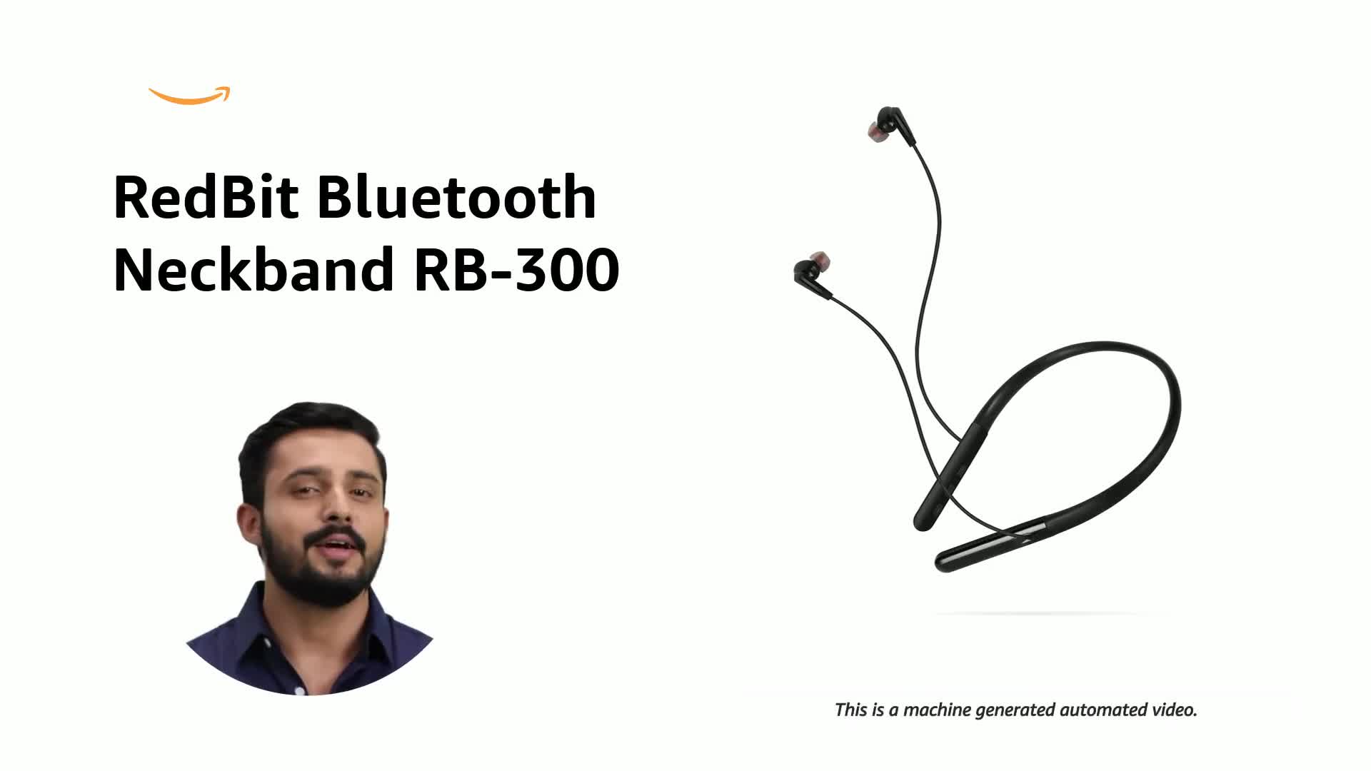 RedBit (RB-300 Bluetooth Neckband with Mic, Crystal Clear Stereo