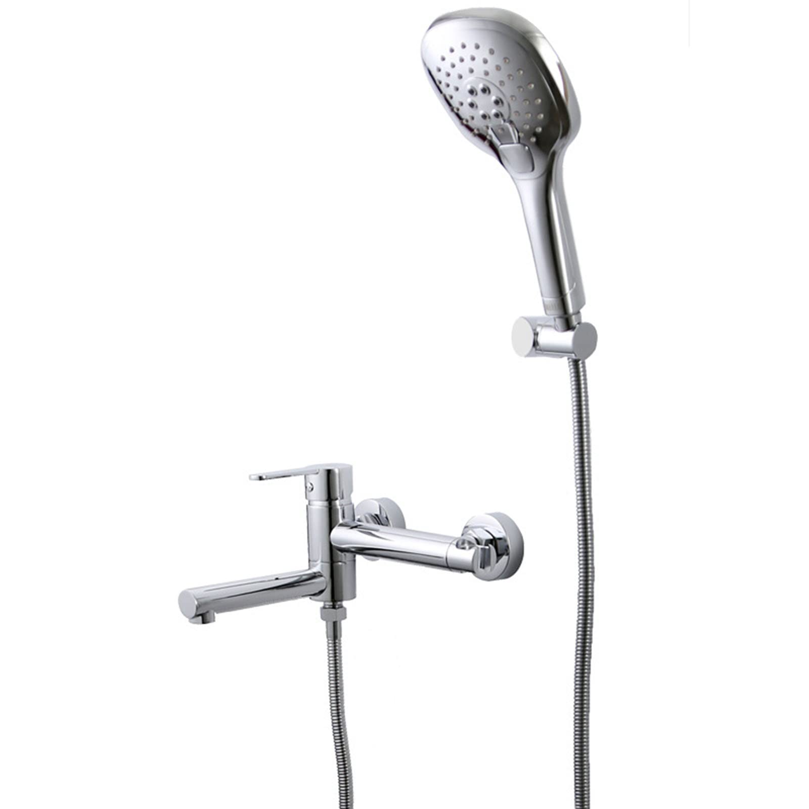 Mitigeur de douche de luxe avec douchette 3 fonctions ensemble laiton mural