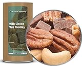 1 x 650g Premium Studentenfutter mit Vollmilchschokolade & Cashew Pekannuss Mandel leicht gesalzen vegetarisch glutenfrei