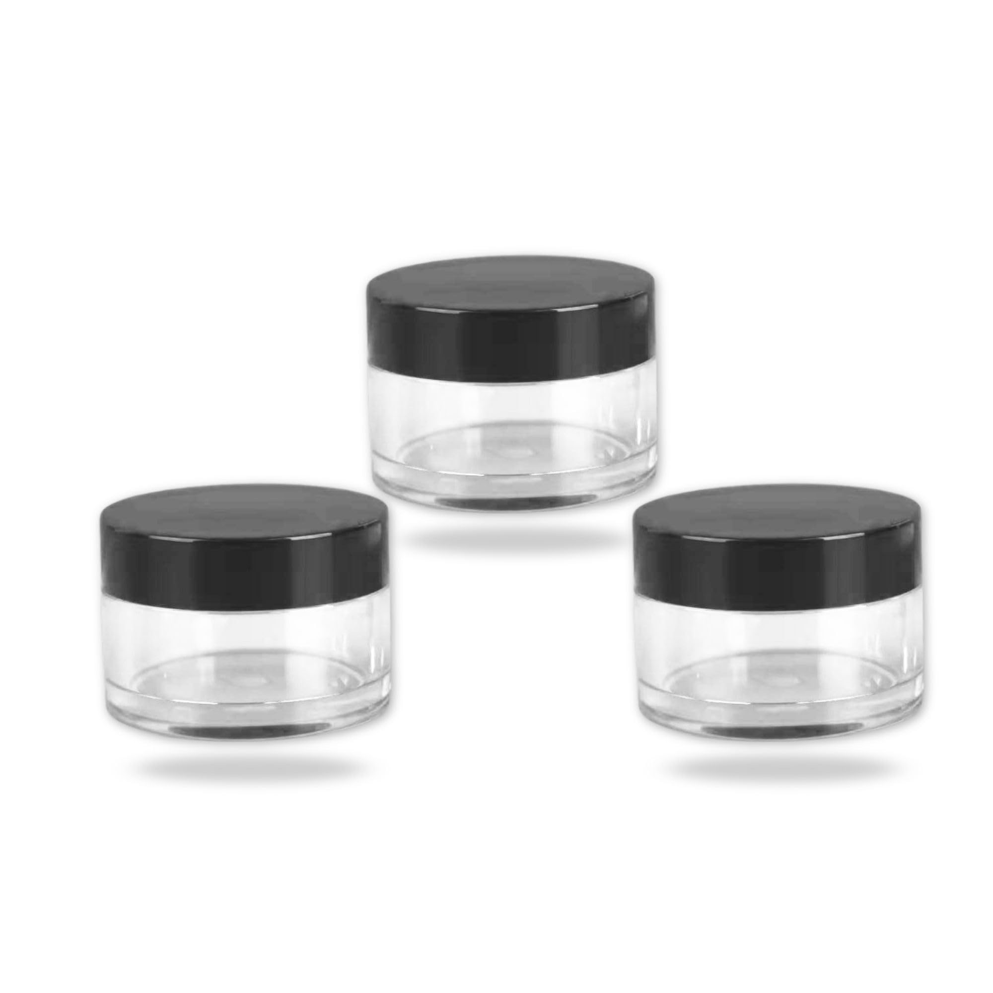 Hian Refillable Cosmetic Jars | 15GM – 3.8 x 2.5 cm (Pack of 3) | Acrylic Plastic with Leakproof Black Lids | Compact & Reusable for Travel | Ideal for Storing Creams, Balms & Skincare Essentials-picture-23