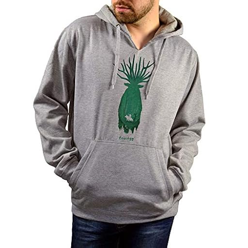 SUPERMOLON Sudadera Princesa Mononoke Gris XL con Capucha | Ya disponible en tu tienda friki favorita! En mundofriki.es!