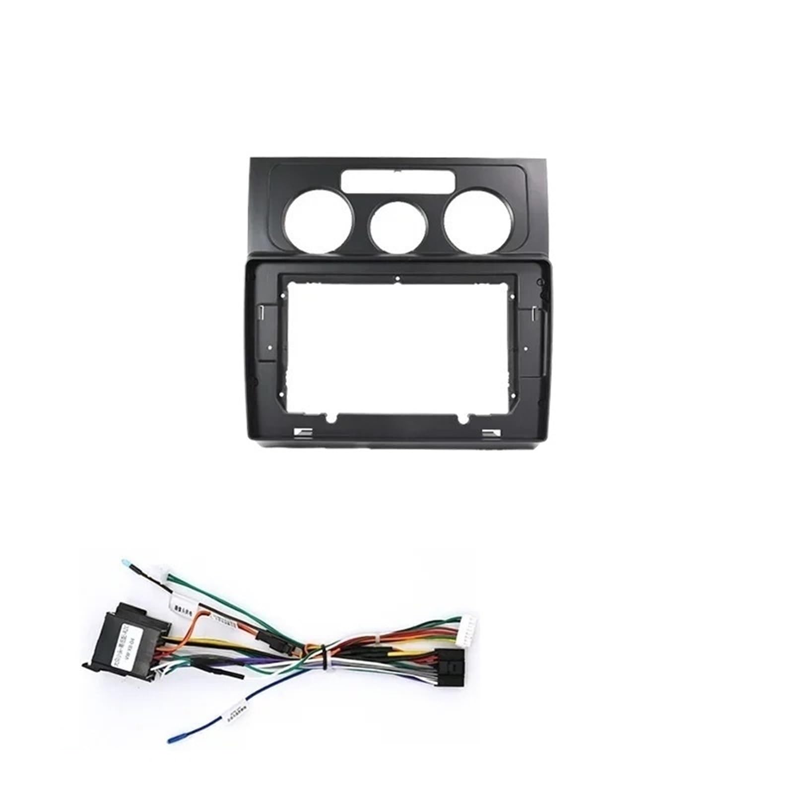 JKELPV Car Radio Frame Kit Fit For VW Touran 2004-2008 Audio Dash Kits Frame Facia Panel Car Radio Fascia Frame 10inch Radio adapter(Only FrameC Cable)