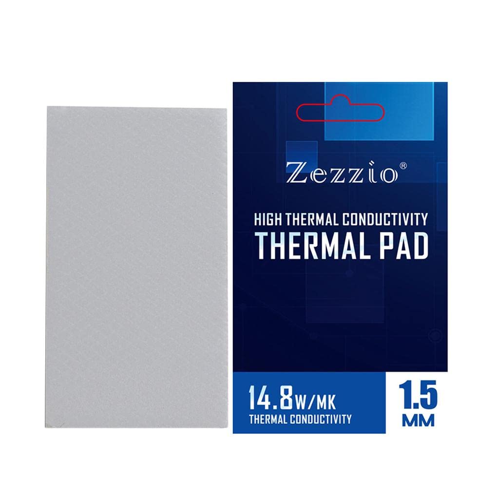 AUEL Silicone Thermal Pad Grease Pad for GPU/CPU Memory SSD Cooler 85x45x1.5mm