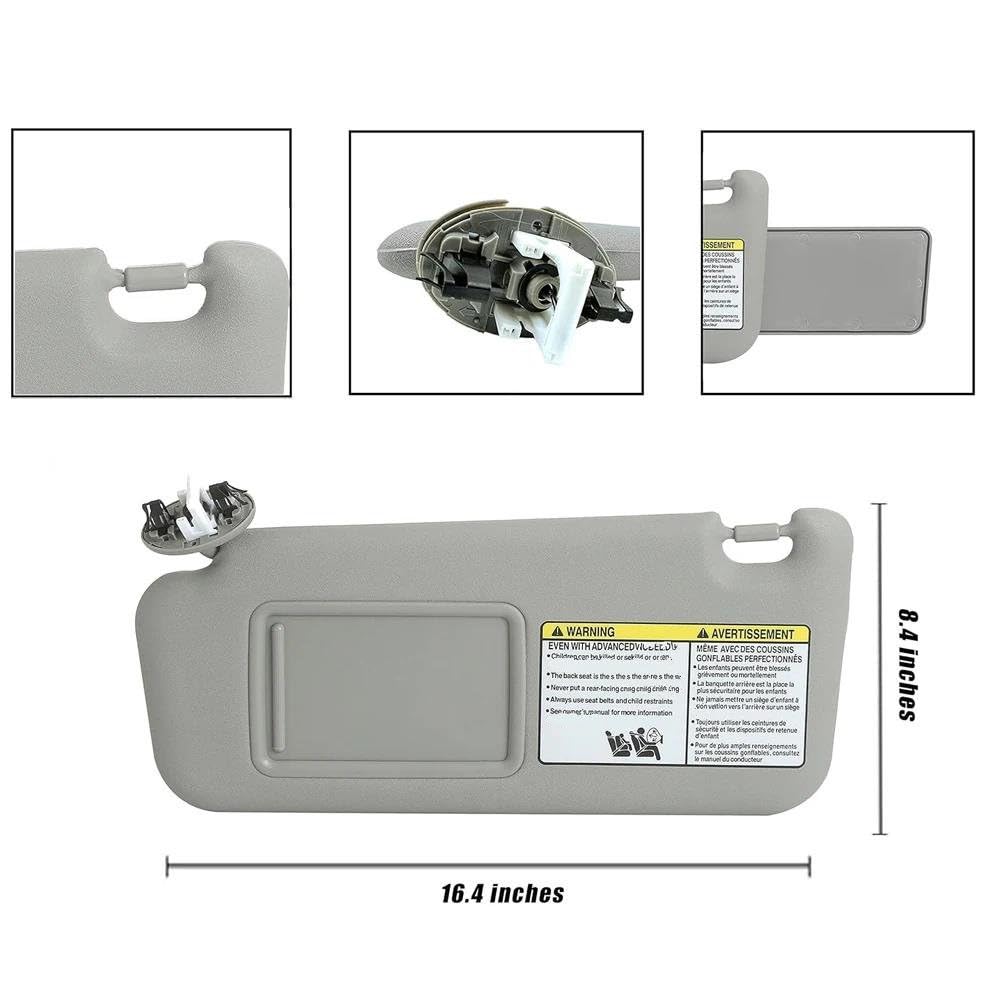 Aletta Parasole Interni Pannello Parasole Anteriore Interno con Luce Specchio per Il Trucco Parasole per Toyota RAV4 RAV 4 2006-2013 con Luce di Cortesia Relace Visiera Parasole(Lato Destro)