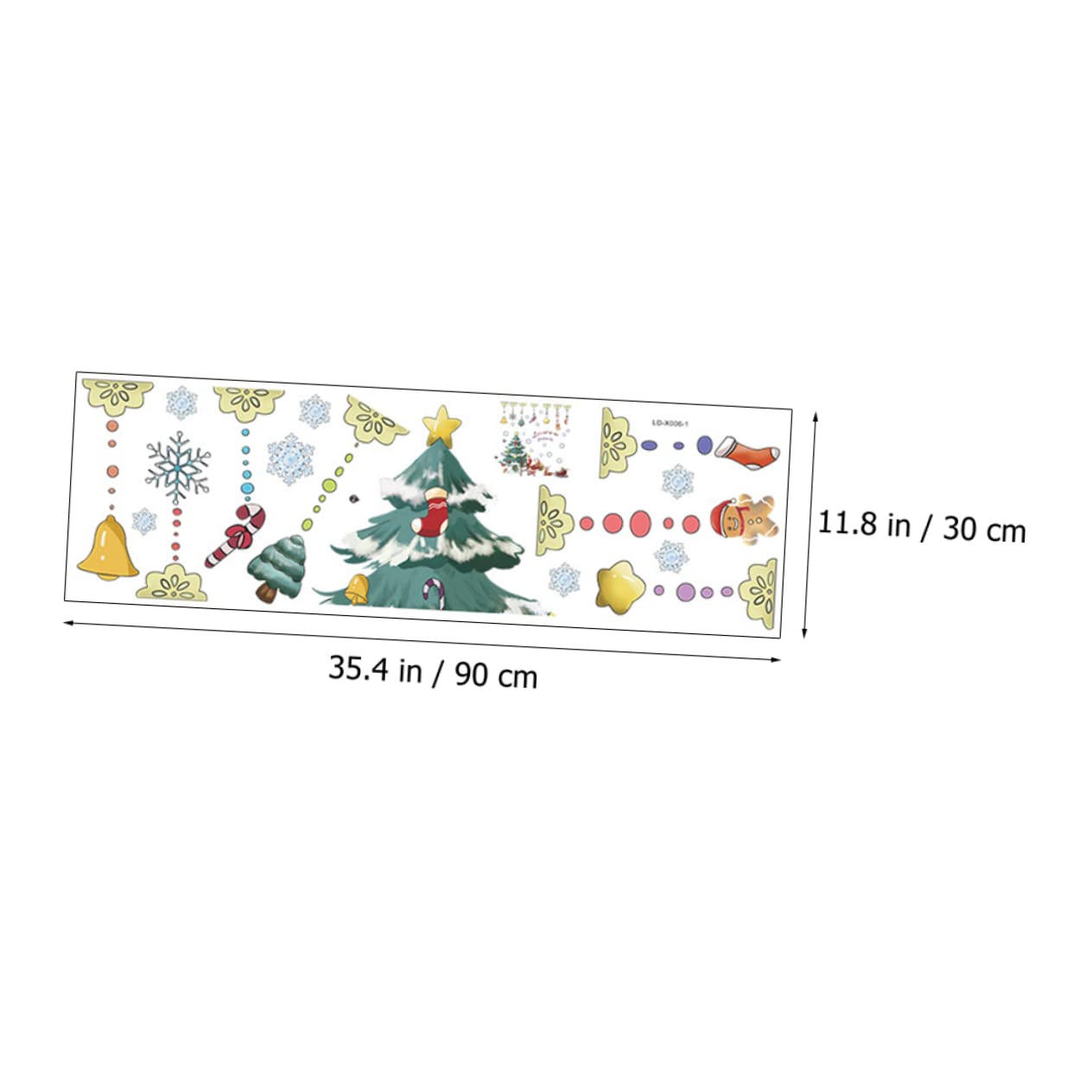 HOMSFOU 8piezas Pegatinas De Ventana Para Navidad Decorativas y Reutilizables Para Ventanas Espejos y Puertas De Para Fiestas y Celebraciones