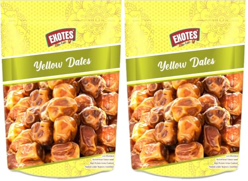 Image of Exotes Premium Dry Fruits (Yellow Dates / Peela Khajoor), 250 g (Pack of 2)