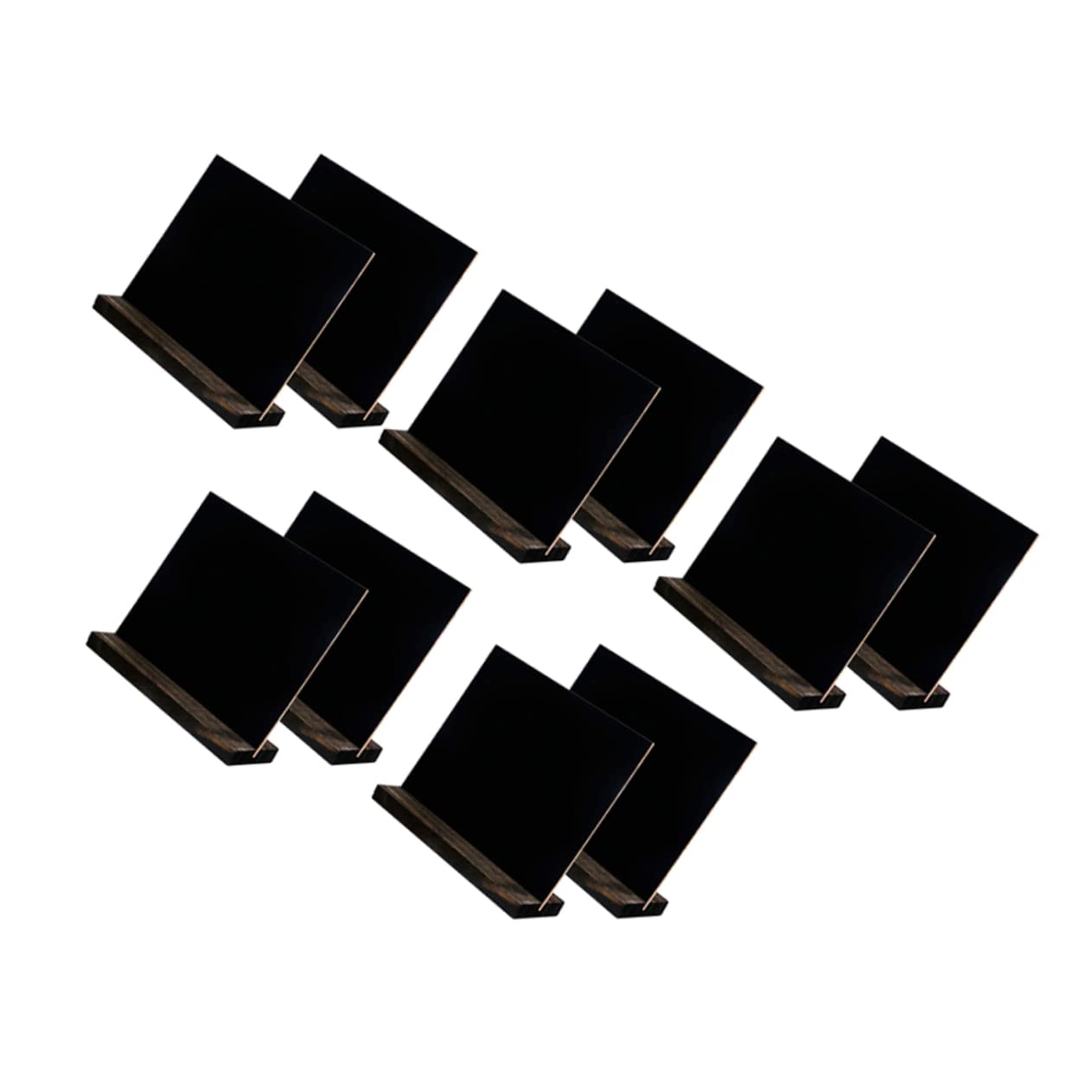 Kleiner Kreidetafelschilder 10 Stück aus Density Board Schwarz