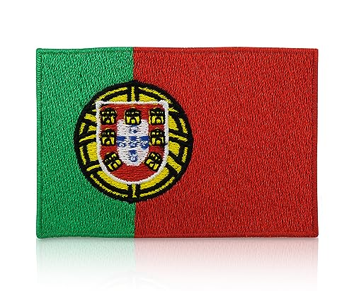 Finally Home Écusson thermocollant drapeau du Portugal | 7,5 x 5 cm écussons drapeau portugais thermocollant écusson thermocollant