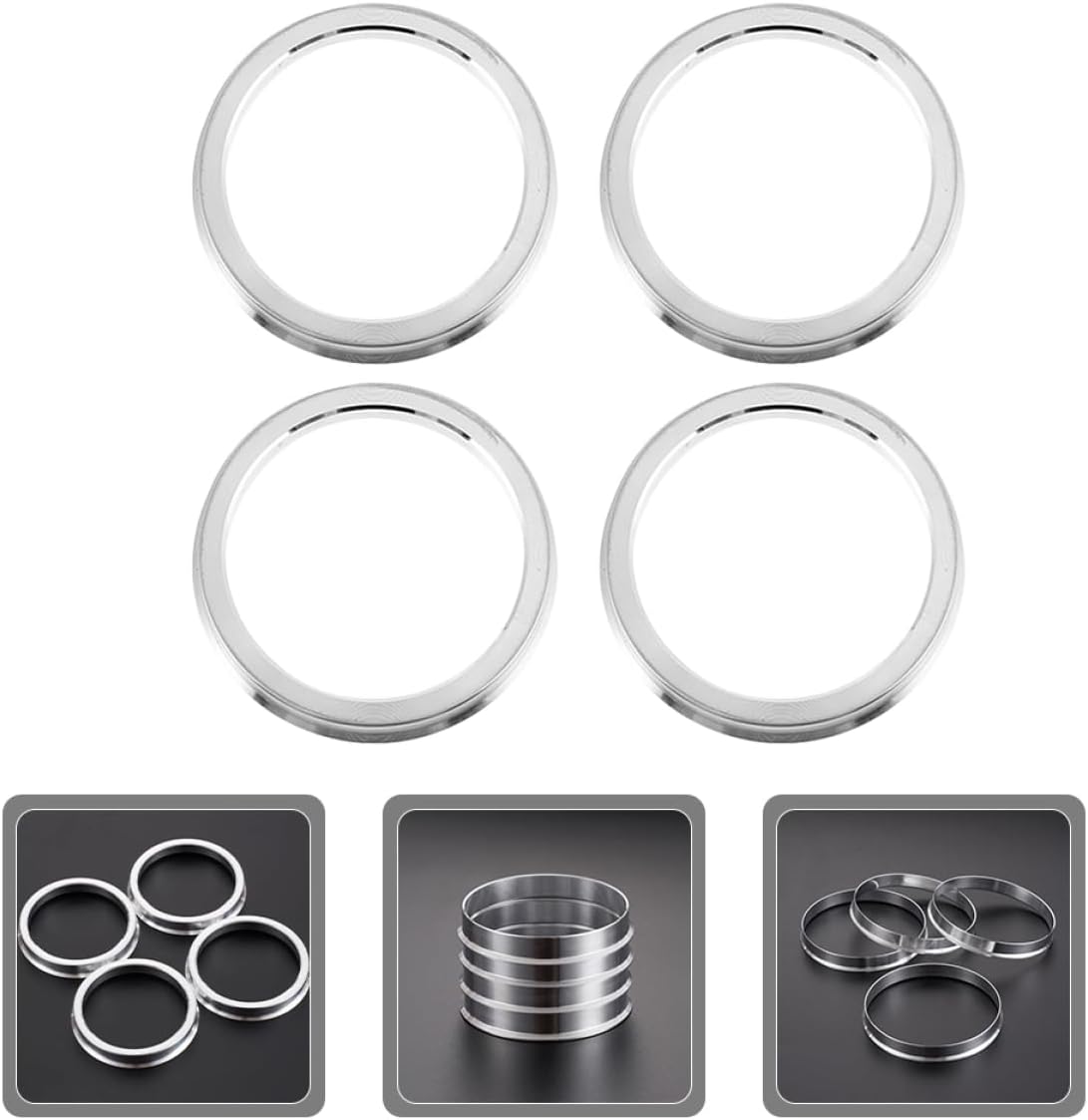 4pcs Hub Centric Rings Replacement for Vehicles Lightweight Adapter for Stable Wheel Fit Easy Installation Hub Accessories Car Exterior Decoration