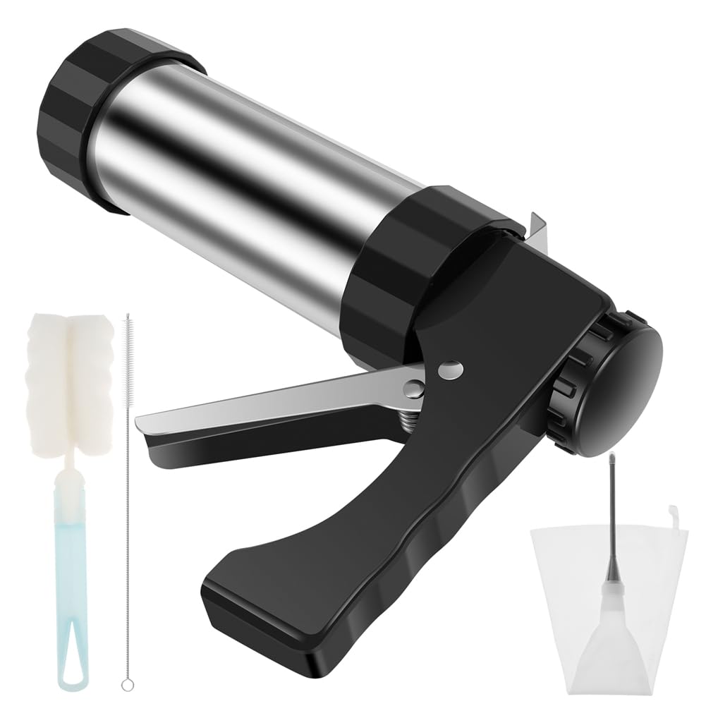 Pesfehhy Churrera Churro Maker Machine Stainless Steel Churro Maker Kit With 3 Different Tips Piping Nozzle Hollow