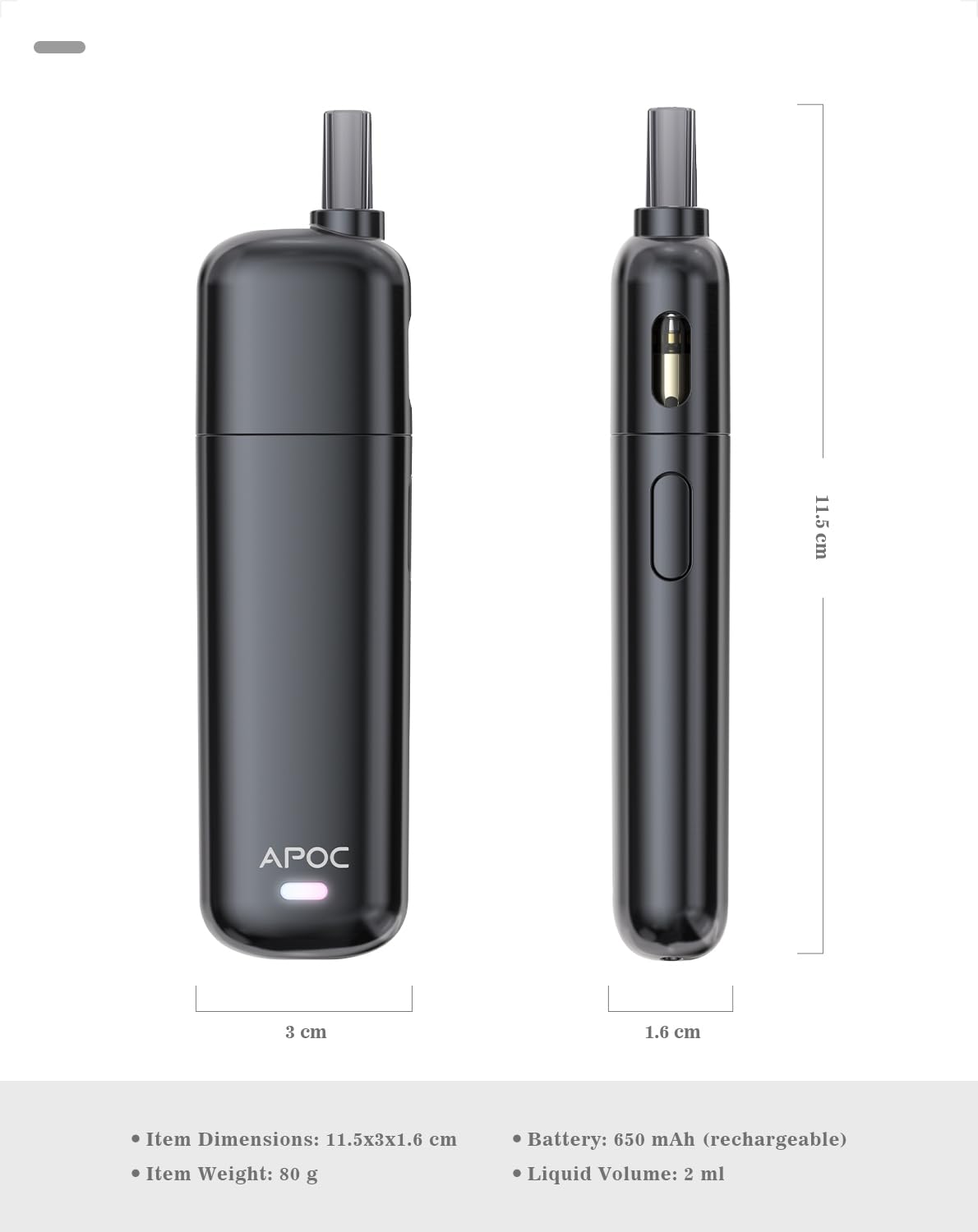 Pod Cigarette Electronique sans Nicotine, sans Liquide : Amazon.fr:  High-Tech
