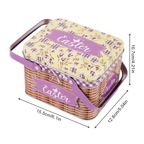 Canastas de Pascua para niños evitan galletas rotas con este cubo de metal con tapa 6