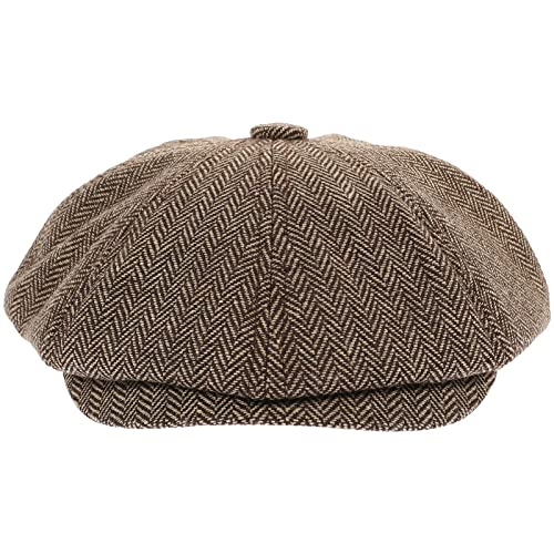 DEARMAMY Gorra Octogonal De Baya Sombrero Campana De Cristal Brillantina Sombreros De Pesca Sombrero De Cubo para Mujer Divertidos Sombreros De Golf Gorras Festival Tapa Coffee Algodón