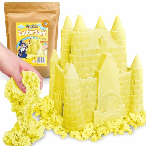 Sandolin Zaubersand - Magischer Spielsand mit natürlichem Bienenwachs, 1kg...