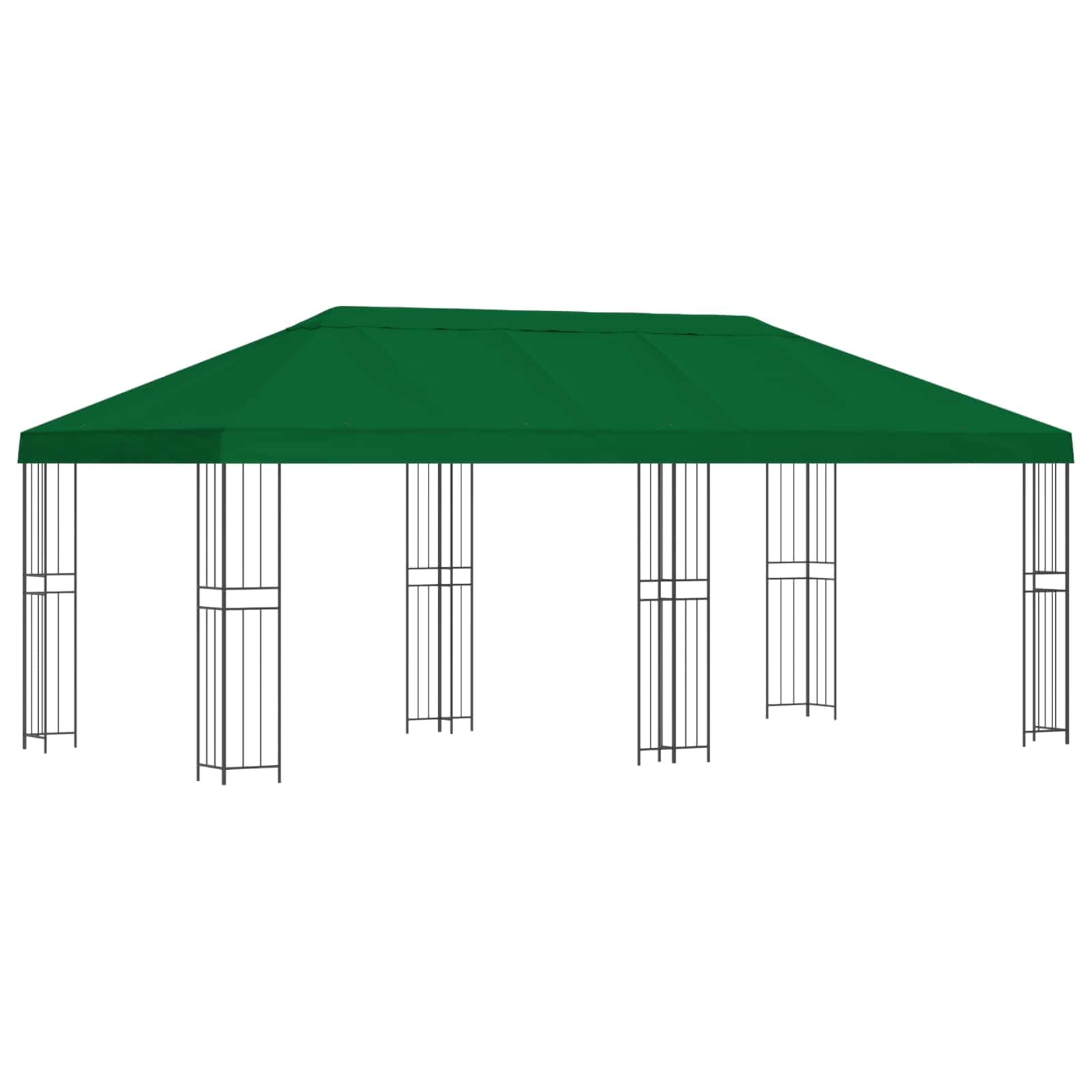 Tonnelle de jardin 6x3m au design industriel en acier robuste et maille