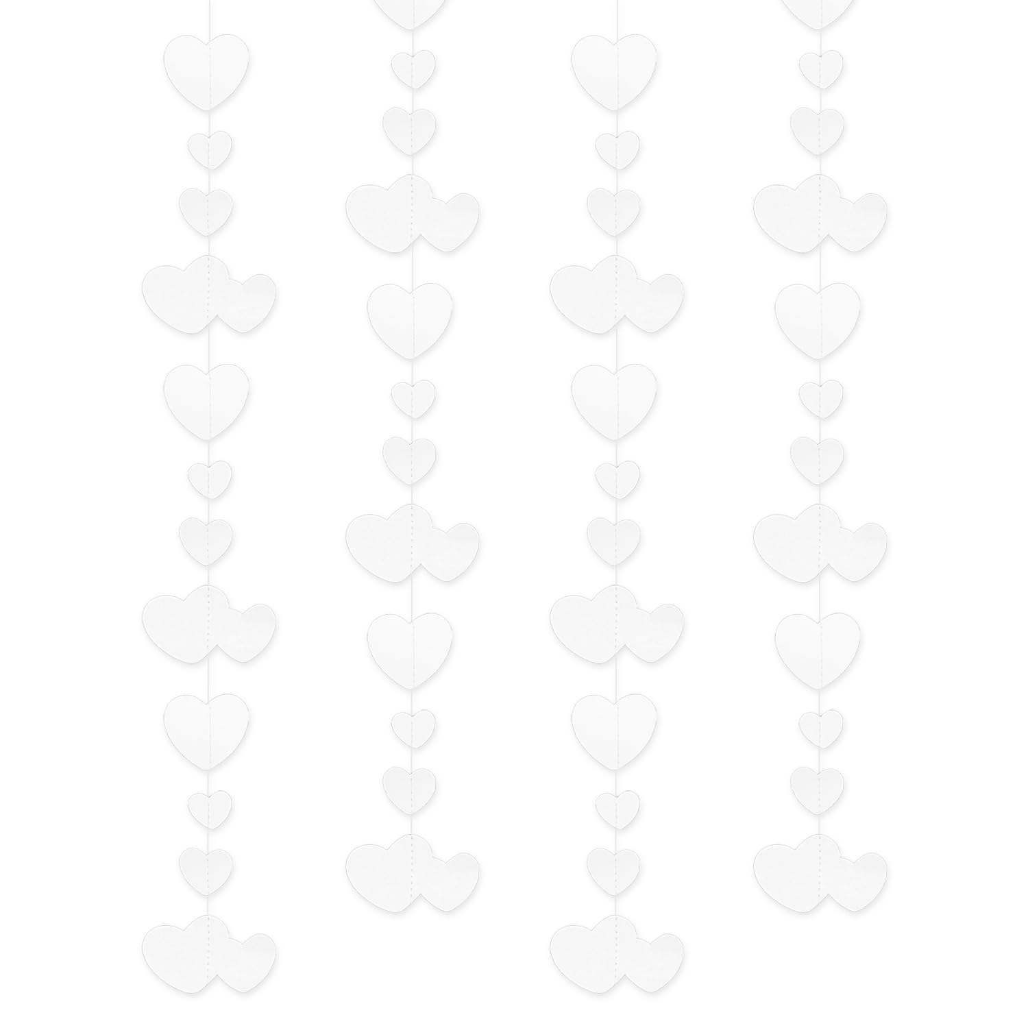 Oodjvn White 2 Packs Of Love Flags, Hanging Atmosphere Dress Up And Flowers, Wedding Celebration Decoration Accessories, Suitable For Birthday Parties, Engagement And Marriage, Wedding Room Layout.