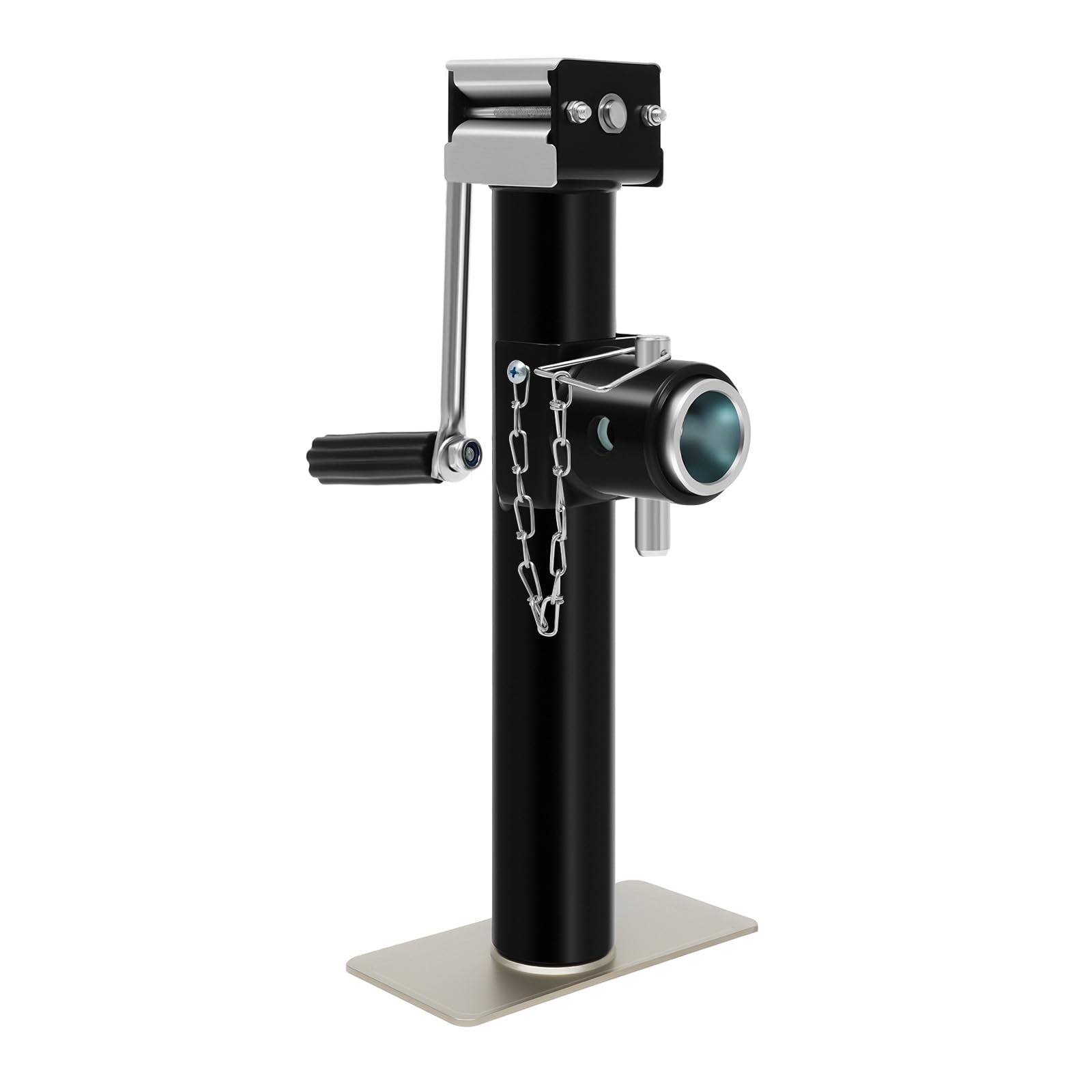 Cavalletto di sollevamento a manovella, peso di sollevamento 453,59 kg, supporto per rimorchio con altezza di sollevamento 26 cm e cuscinetto di carico statico da 1 T, cavalletto di sollevamento Heavy