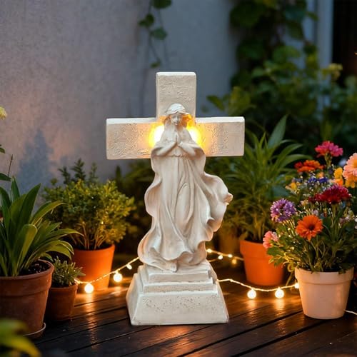 Statue solaire extérieure étanche pour embellir une pelouse sombre sans câble