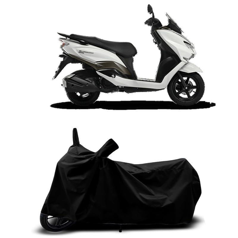 Image of DUFFEL-All Two Wheeler Bike /Scooty Body Cover Used for Suzuki Burgman BS6 Heat Protectio /Water Resistance /UV-Rays /Birds Dropping /Scratchproof /Dust Proof /Waterproof All Variants [Black]