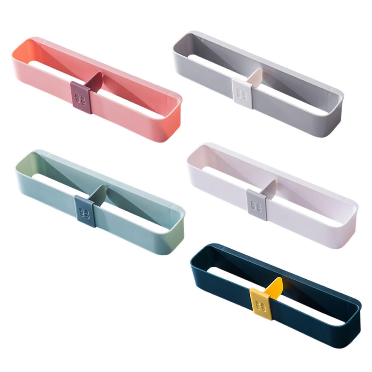 OUNONA 5pcs Wall Mounted Sandal Storage Rack Non Punch Practical Holder for Shoes Space Saving for Bathrooms Entryways and Closets Random Color