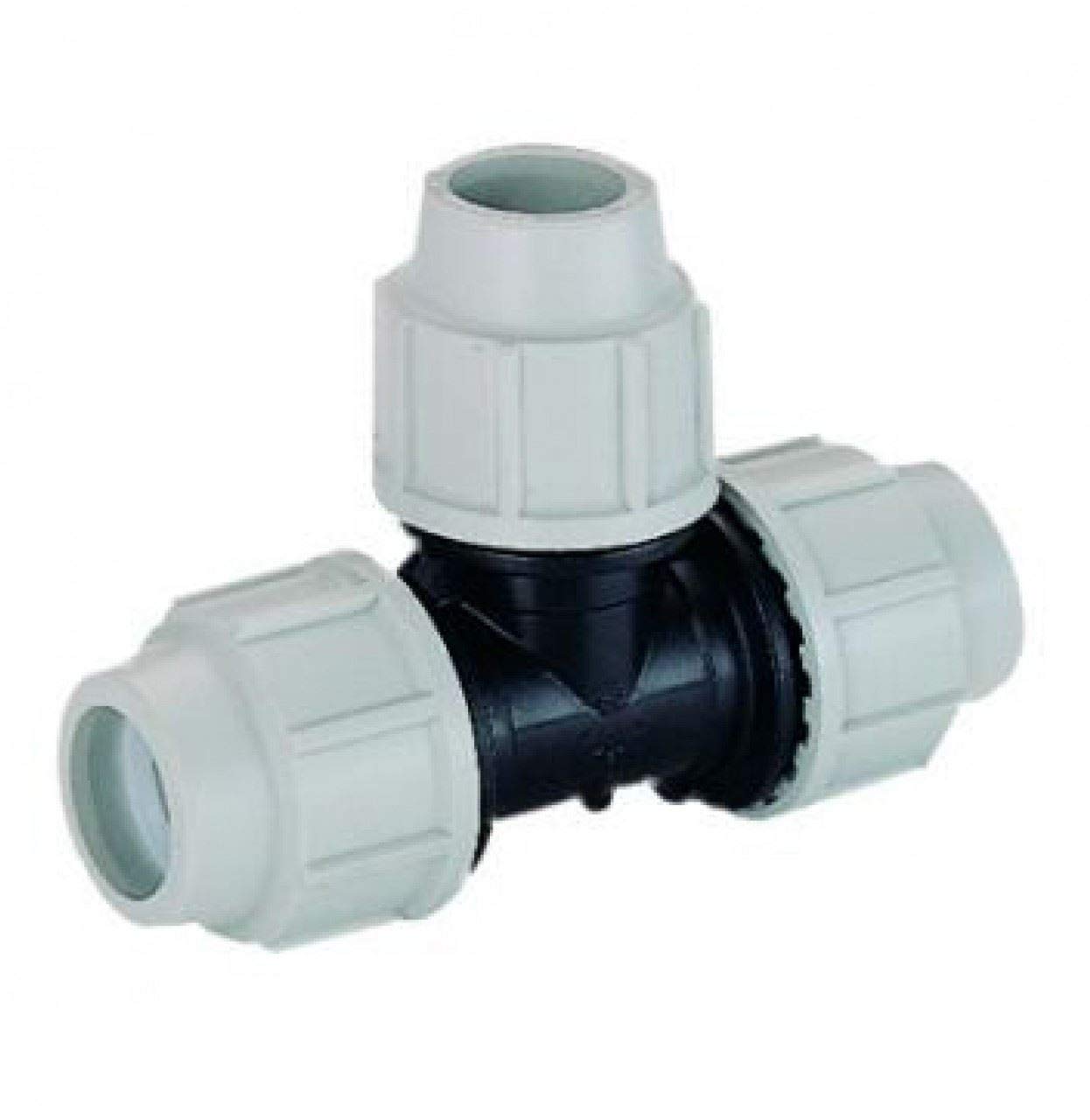 PLASSON MDPE 20mm Equal Tee - 7040 - Pack of 2