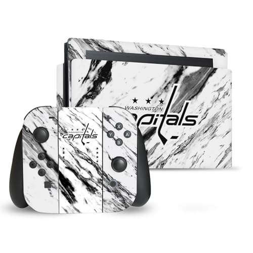 Washington Capitals skin Nintendo Switch vinyle anti-rayure et sans bulle motif marbre NHL