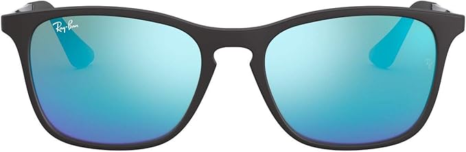 Óculos de Sol Ray Ban Junior Chris RJ9061 Preto Lente Azul Espelhada |  Amazon.com.br