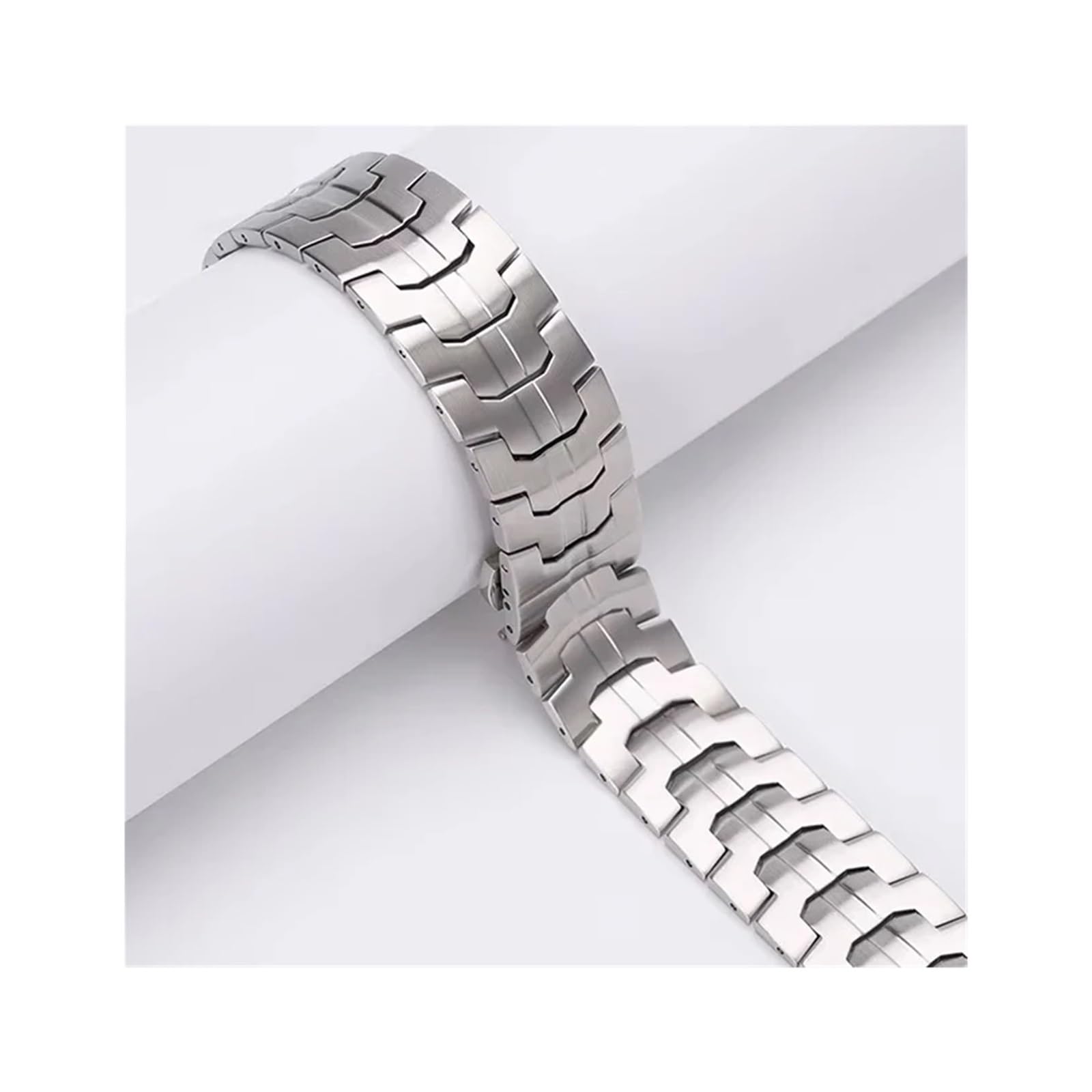 bracelet de montre, Bracelet compatible avec montre, boucle papillon en métal sans espace, bracelet de poignet