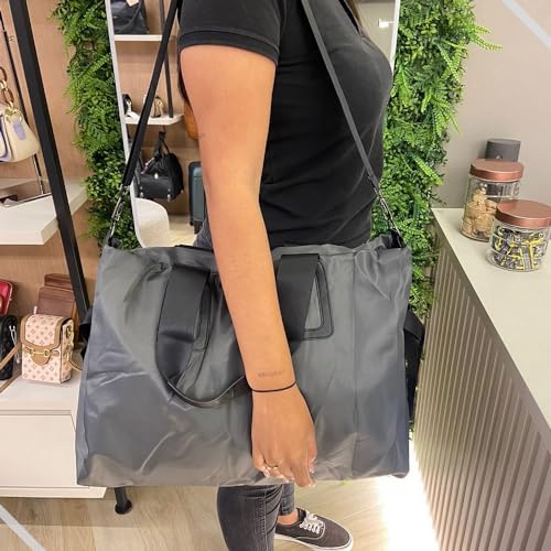 Bolsa Mala Feminina Academia Esportiva Ginástica Viagem Porta Roupas Impermeável Grande (Rosa)