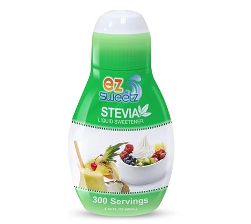 EZ-Sweetz Paquete de 3 unidades de 1.36 onzas, edulcorante líquido desamargado de stevia 300 porcionesbotella