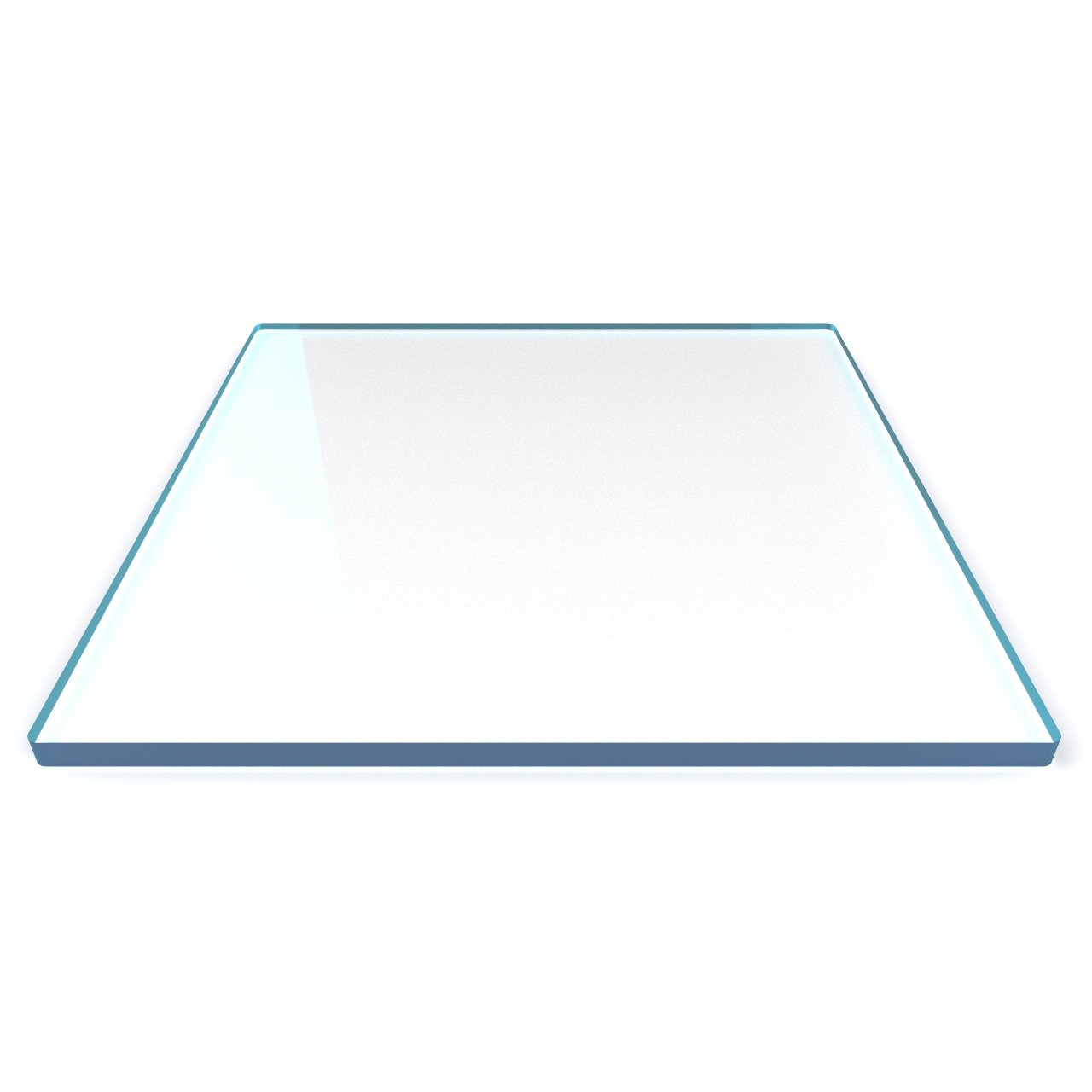 Professional Square Cake Board, High Gloss Cool Blue Tint Acrylic (Sizes from 4" to 16")