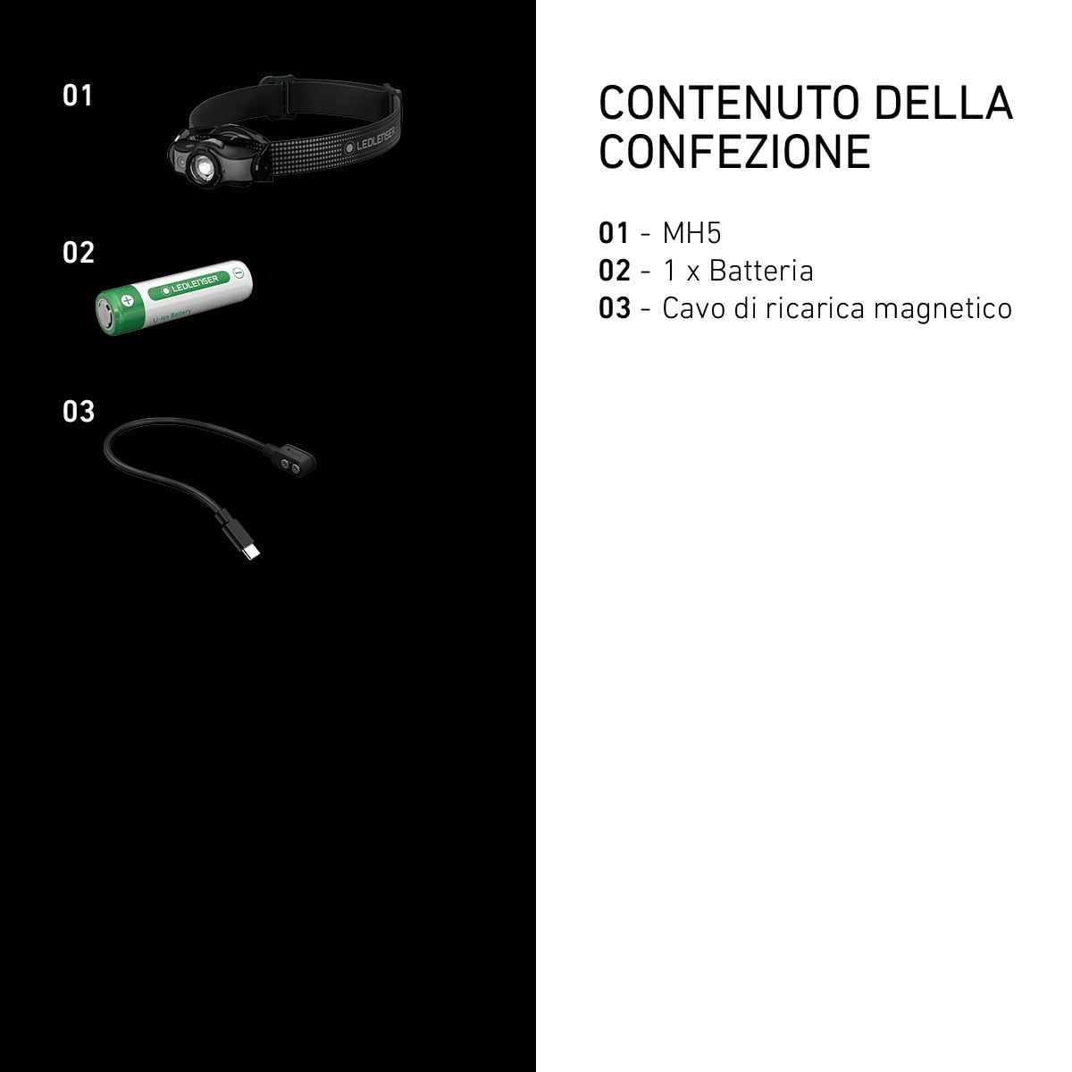 Ledlenser MH5 Torcia Frontale LED da Outdoor, Nera/Grigia, Ricaricabile con Batteria, 400 Lumen, autonomia Fino a 35 Ore, Luce Rossa, Possibile Uso con 1 Batteria AAA, clipmetallica