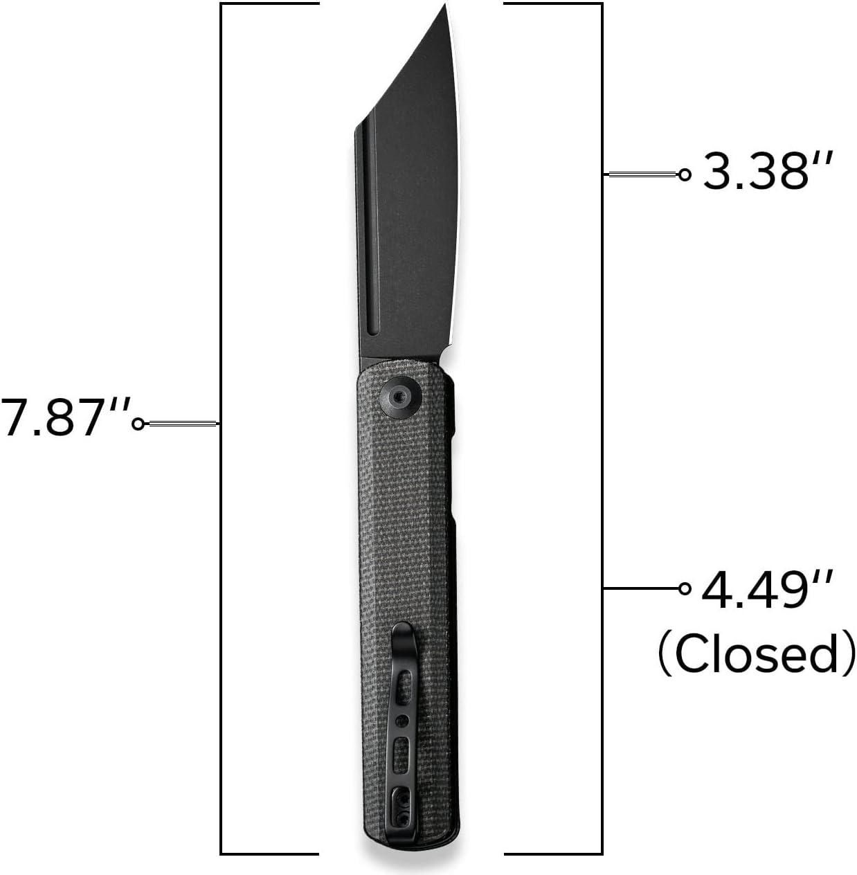 SENCUT Bronte Folding Pocket Knife with Front Flipper Opener, 3.38 Inch Blade Green Micarta Handle with Black Stonewashed 9Cr18MoV Blade SA08F