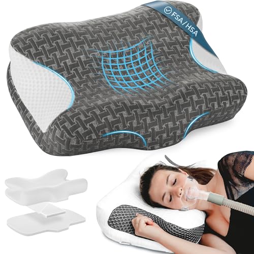 Elviros CPAP Pillow for Sleeping, HSA/FSA Ergonomic...