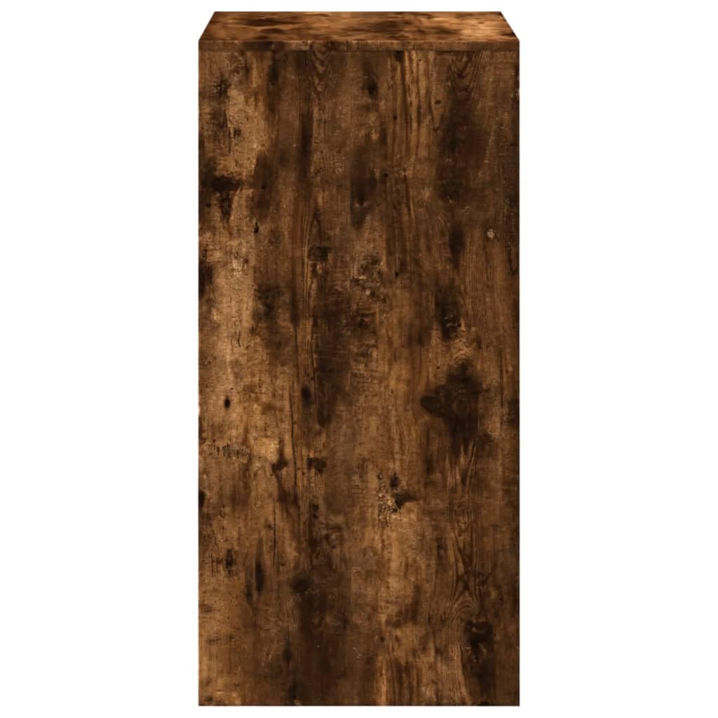 Tavolo da Bar Rovere Fumo 51x50x103,5 cm in Truciolato | Tavolo alto salvaspazio per cucina e soggiorno, ideale per aperitivi in compagnia e pasti veloci in ambienti interni.
