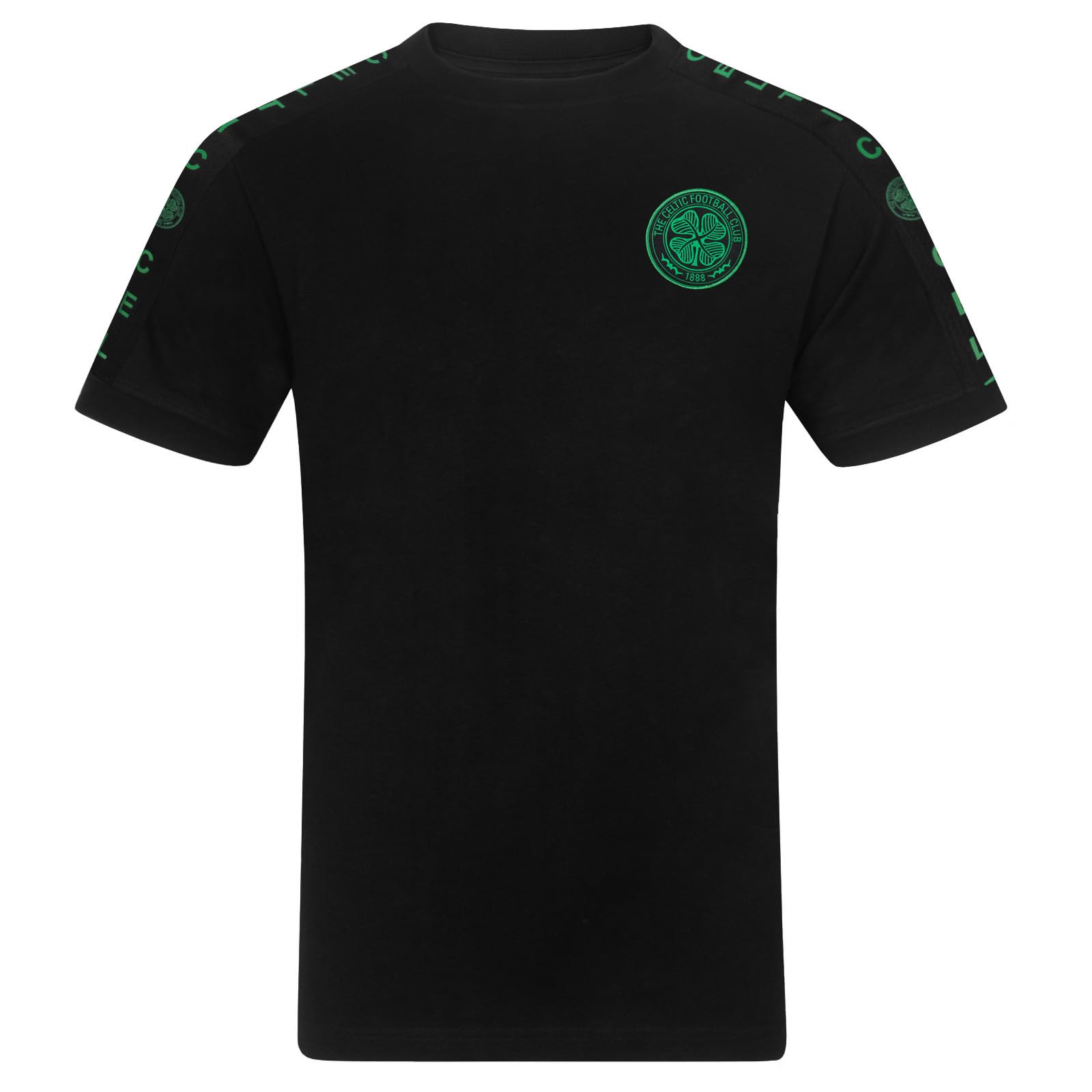 Celtic F.C. Kids T-Shirt Taped Official Football Gift Black 6-7 Years