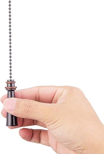 Miniatura 6 de Trophy Lighting - Cadena de tracción para ventilador de techo, colgante de cadena de ventilador de 12 pulgadas con conectores de cadena de cuentas,