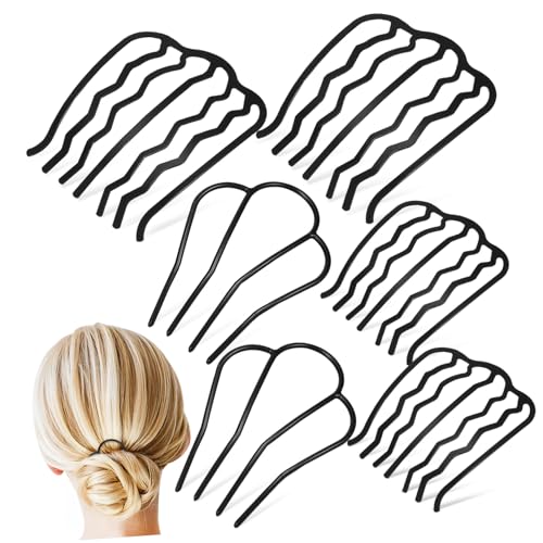 Ipetboom 6 Piezas hair topper peines para el cabello para mujeres tenedor para el cabello lazos para el cabello para niñas accesorio peine para el cabello clips de peine de pelo Metal