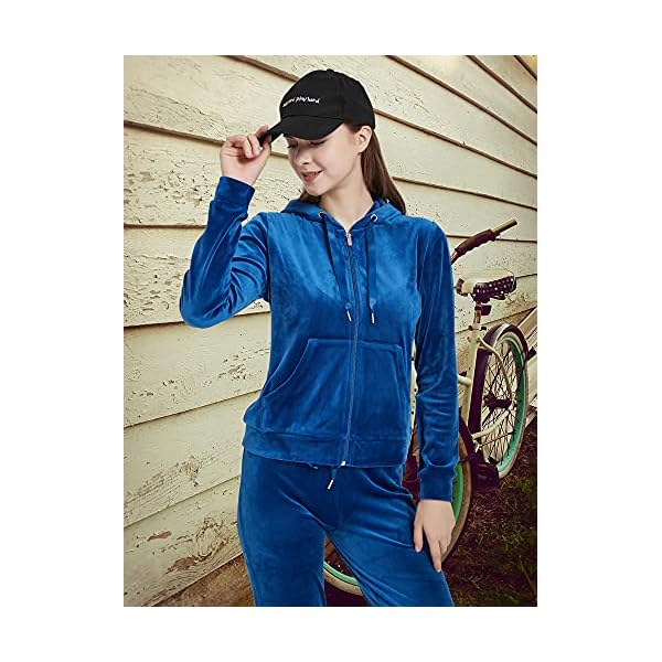 Woolicity-Womens-Sweatsuits-Set-Velour-Tracksuit-2-Piece-Outfits-Set-Zip-Up-Hoodies-and-Pants-Sportswear-Jogging-Set Woolicity Womens Sweatsuits Set Velour Tracksuit 2 Piece Outfits Set Zip Up Hoodies and Pants Sportswear Jogging Set