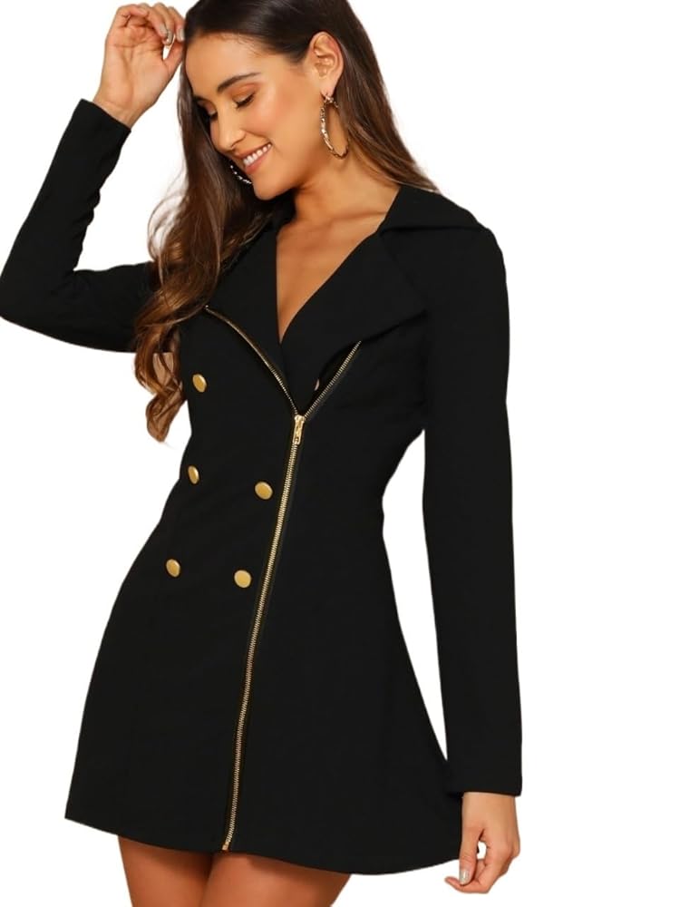 ジャケット AVANDRESS Dress two button double over blazer black Well Suited Blazer Dress | GUESS