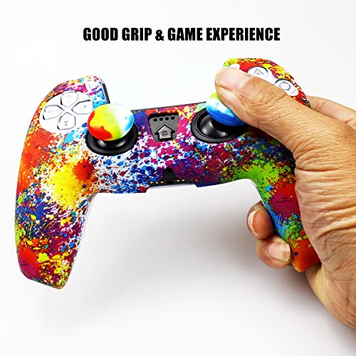 Image of Silicone Skin for PS5, Anti-Slip Shell Cover Case with Joystick Grips, PlayStation 5 Controller
