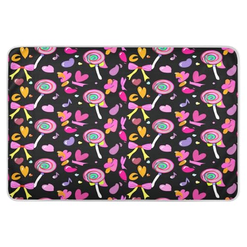 BOESI Doodle Color Lollipop Waterproof Pads for Bedwetting and Incontinence, Reusable Pads, Reusable Diaper Pads for Bed, Sofa, Travel