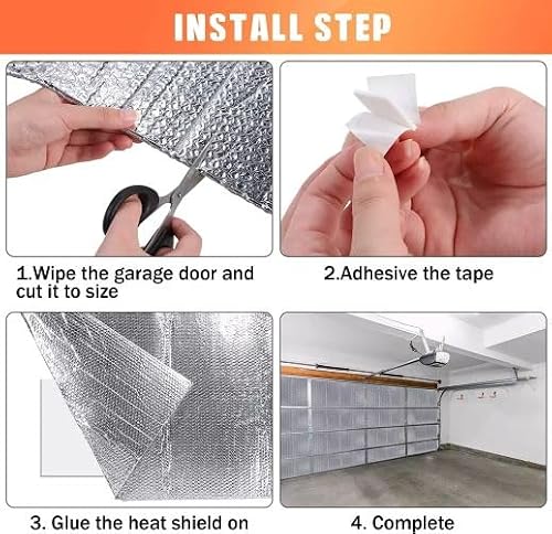 Garage Door Insulation Kit (40 Pieces) Reflective Foam Panels 24\"x48\" Sheets