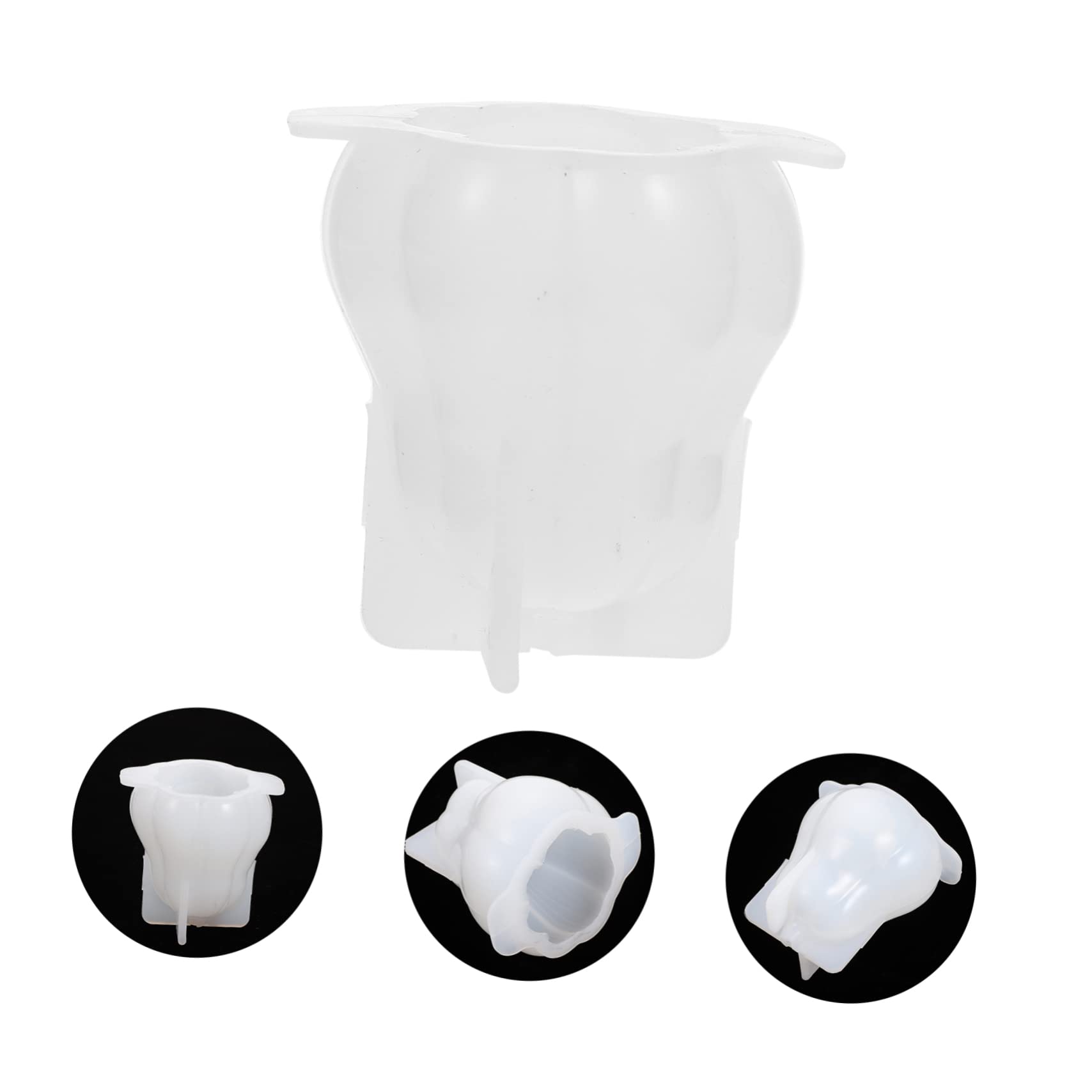 SEWACC 5St Kürbis Silikonform Kürbisseife Halloween-Kürbisform Mini-Kürbis Zuckergussform Halloween candle mold DIY candle making mold Form in Kürbisform Kürbisform Kieselgel Weiß
