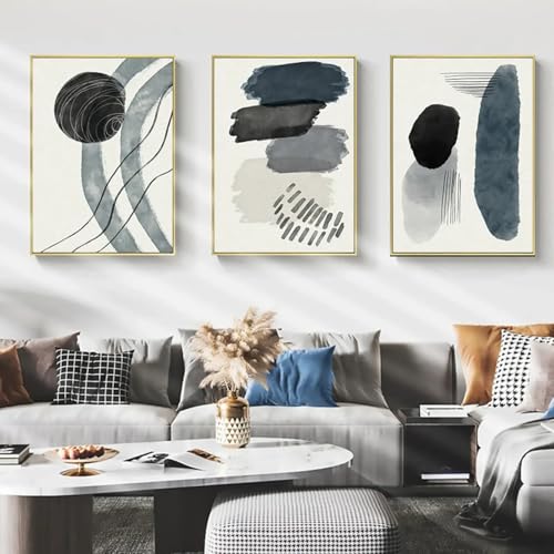 Imprimés sur toile abstraits pour habiller un mur vide avec style géométrique