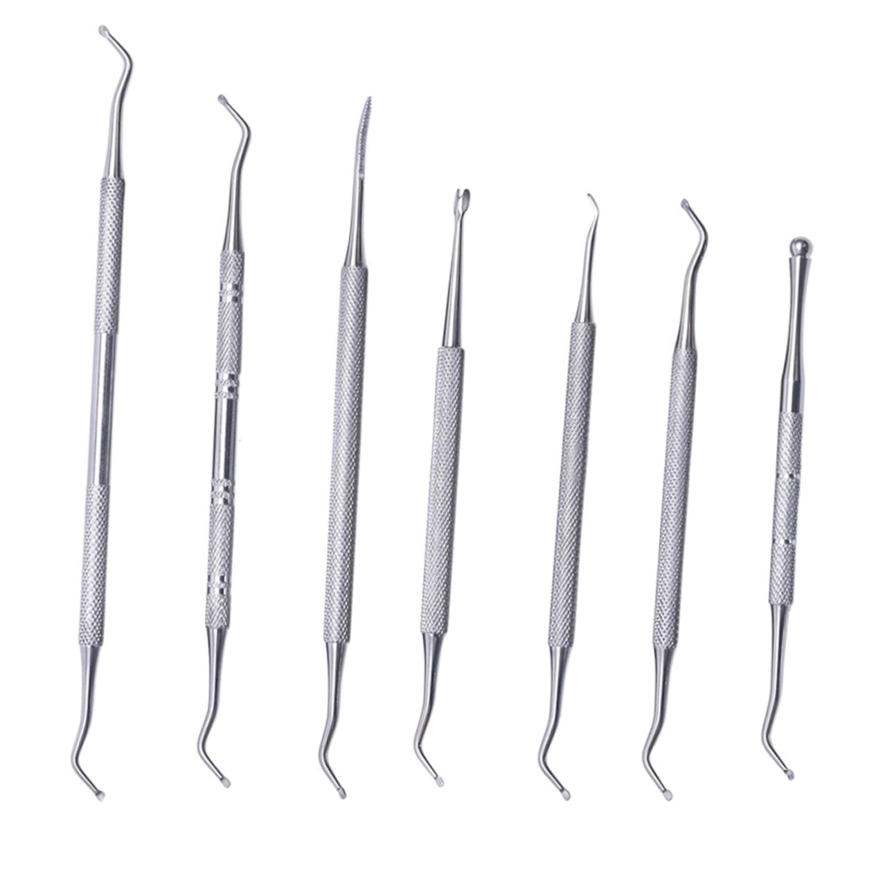 VALICLUD 1 Set Stainless Steel Manicure Tools Nail Care Kit with Ergonomic Non Slip Handles for Easy Control for Nail Polish Removal and Grooming Salon