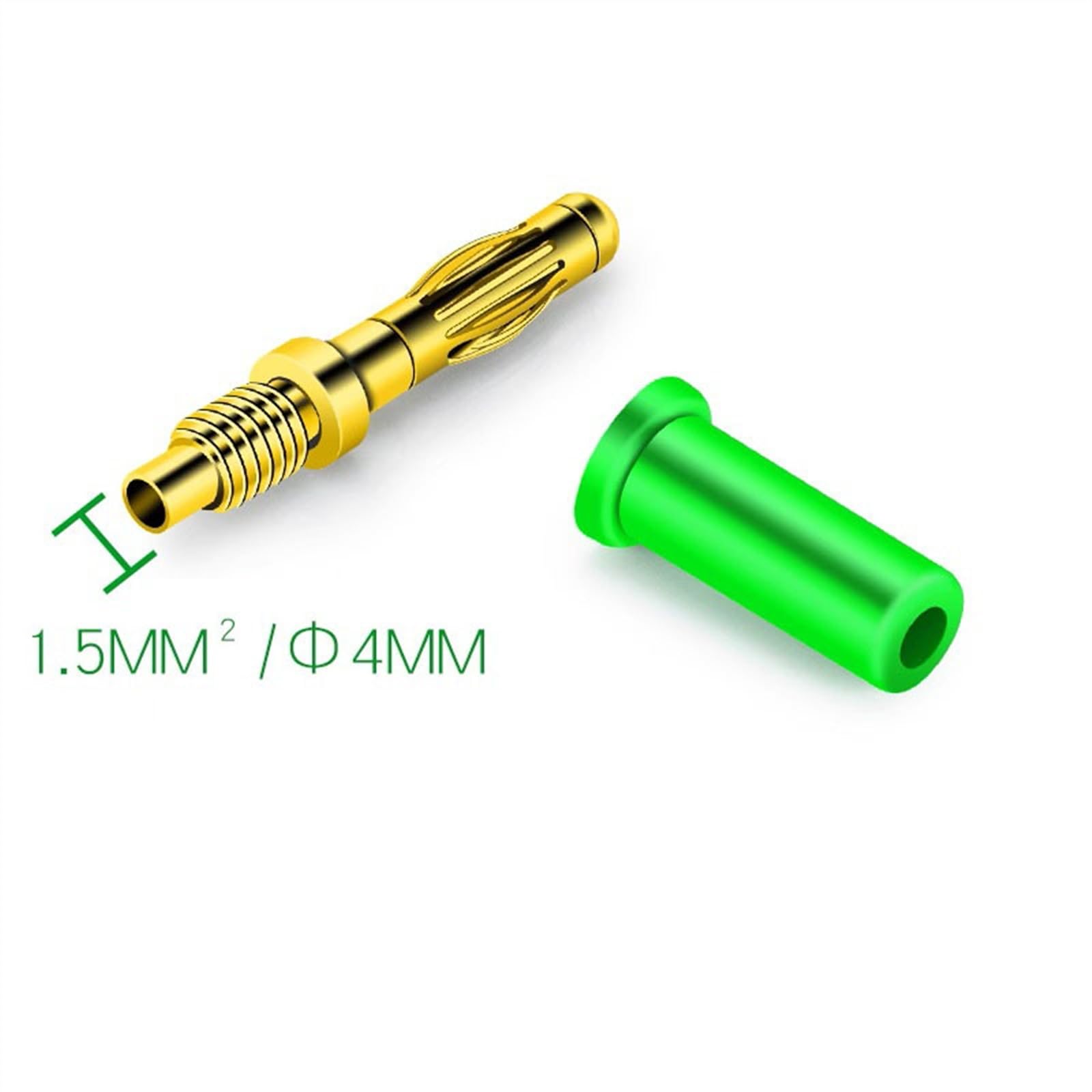 Czysta miedź pozłacana 4 mm wtyczka bananowa głowica latarni 4 mm głośnik głośnik zacisk drutu wtyczka testowa złącze typu spawania (kolor: czerwony, rozmiar: 20 szt.)